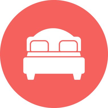 yastıklı yatak vektör simgesi modern basit tasarım