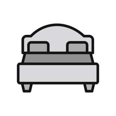 yastıklı yatak vektör simgesi modern basit tasarım