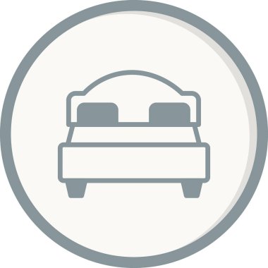 yastıklı yatak vektör simgesi modern basit tasarım