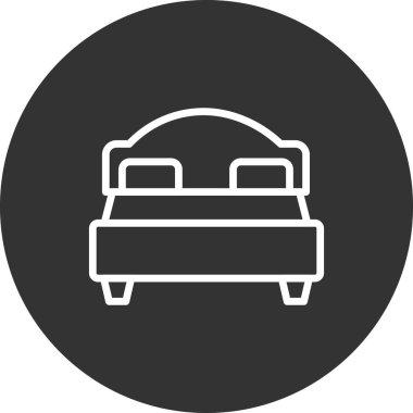 yastıklı yatak vektör simgesi modern basit tasarım