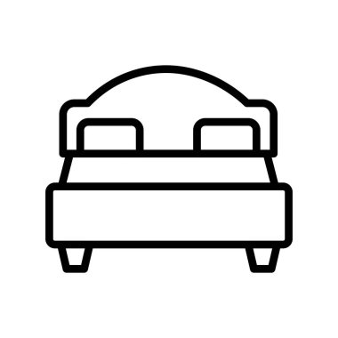 yastıklı yatak vektör simgesi modern basit tasarım