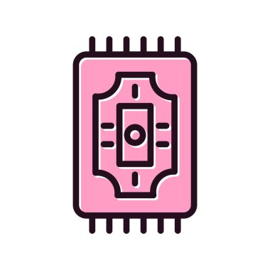 Halı simgesi. Çizgi sanatı tasarımı