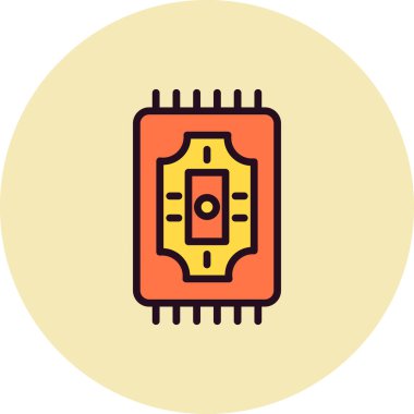 Halı simgesi. Çizgi sanatı tasarımı