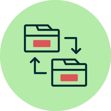 Modern simgeyi paylaşan dizinin vektör illüstrasyonu