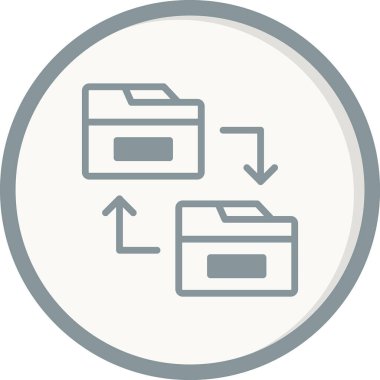 Modern simgeyi paylaşan dizinin vektör illüstrasyonu