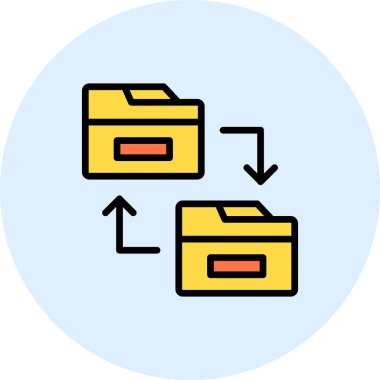 Modern simgeyi paylaşan dizinin vektör illüstrasyonu