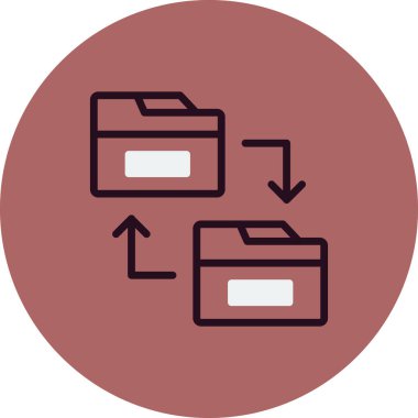 Modern simgeyi paylaşan dizinin vektör illüstrasyonu