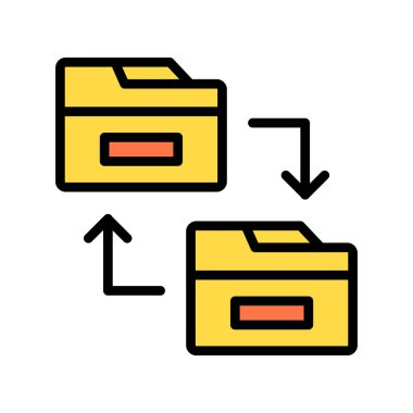 Modern simgeyi paylaşan dizinin vektör illüstrasyonu