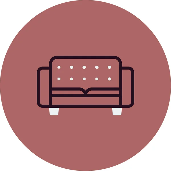 Soft Sofa Furniture Vector Illustration — Stock Vector