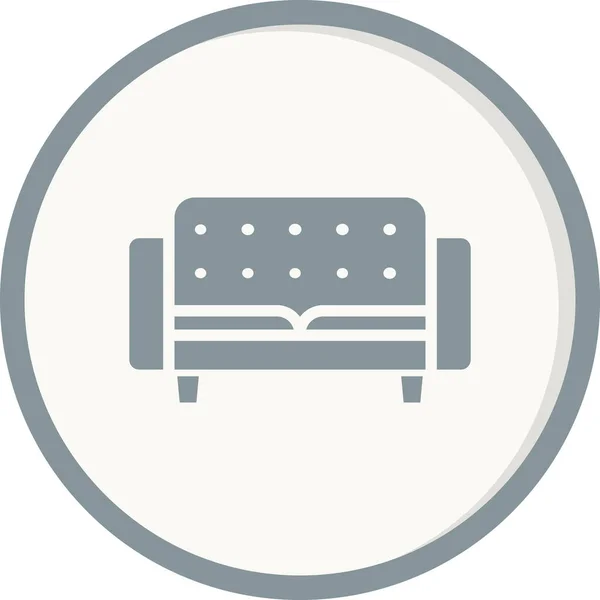 Soft Sofa Furniture Vector Illustration — Stock Vector