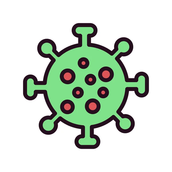 Batteri Virus Icona Vettoriale Illustrazione — Vettoriale Stock