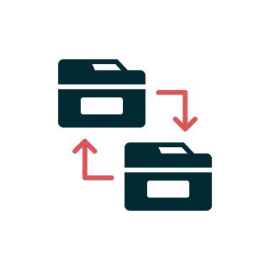 Modern simgeyi paylaşan dizinin vektör illüstrasyonu