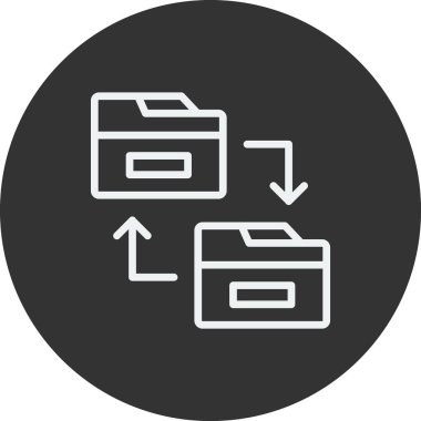 Modern simgeyi paylaşan dizinin vektör illüstrasyonu