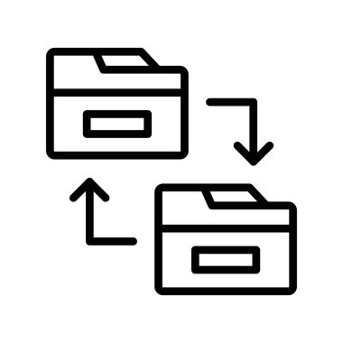 Modern simgeyi paylaşan dizinin vektör illüstrasyonu