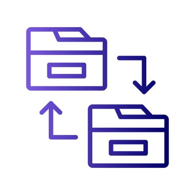 Modern simgeyi paylaşan dizinin vektör illüstrasyonu