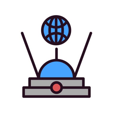 Hologram simgesi, vektör illüstrasyonu 