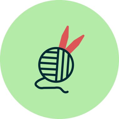 Örgü örmek ve örgü örmek için iplik ikonu topağı 