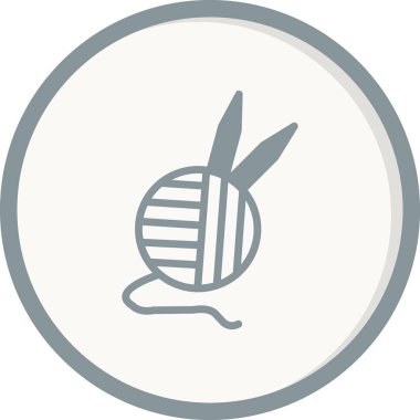 Örgü örmek ve örgü örmek için iplik ikonu topağı 