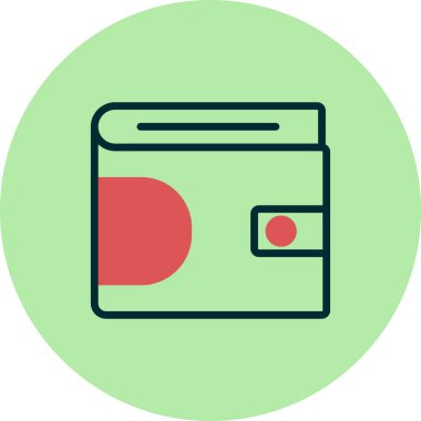 cüzdan web simgesi basit illüstrasyon