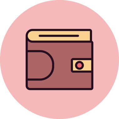 cüzdan web simgesi basit illüstrasyon