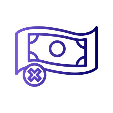 Paranın vektör düz renk simgesi  