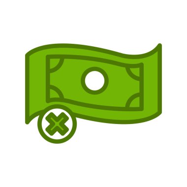 Paranın vektör düz renk simgesi  