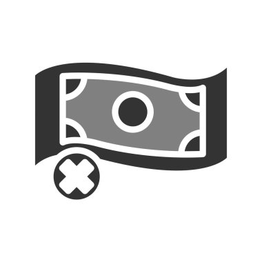 Paranın vektör düz renk simgesi  