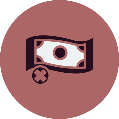 Paranın vektör düz renk simgesi  