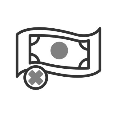 Paranın vektör düz renk simgesi  