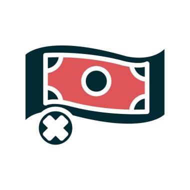 Paranın vektör düz renk simgesi  