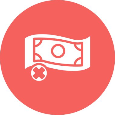 Paranın vektör düz renk simgesi  