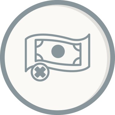 Paranın vektör düz renk simgesi  