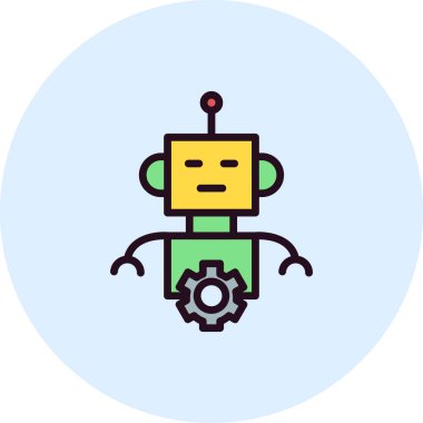 Robot vektör simgesi. kavramsal resimleme