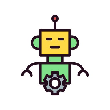 Robot vektör simgesi. kavramsal resimleme