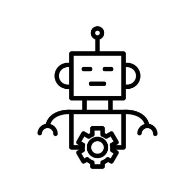 Robot vektör simgesi. kavramsal resimleme
