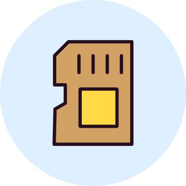 Modern Sd Kartının vektör illüstrasyonu