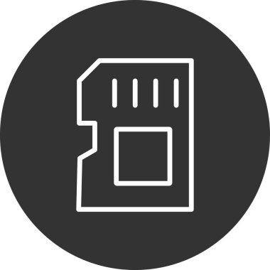 Modern Sd Kartının vektör illüstrasyonu