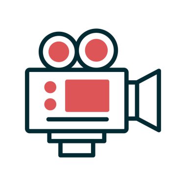 Kamera simgesi vektörü. düz biçim.