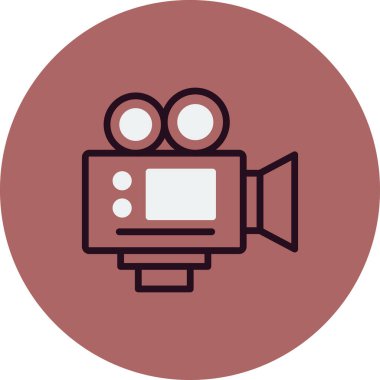 Kamera simgesi vektörü. düz biçim.