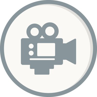 Kamera simgesi vektörü. düz biçim.