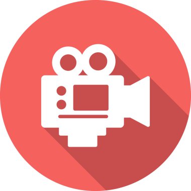 Kamera simgesi vektörü. düz biçim.