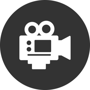 Kamera simgesi vektörü. düz biçim.