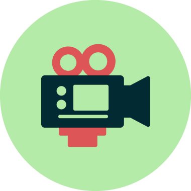 Kamera simgesi vektörü. düz biçim.