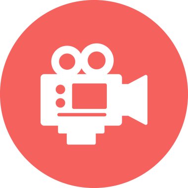 Kamera simgesi vektörü. düz biçim.