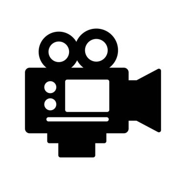 Kamera simgesi vektörü. düz biçim.