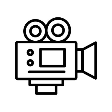 Kamera simgesi vektörü. düz biçim.