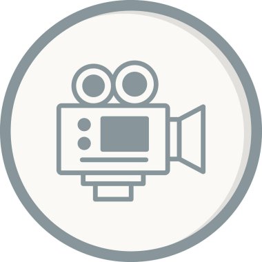 Kamera simgesi vektörü. düz biçim.