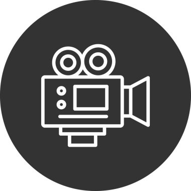 Kamera simgesi vektörü. düz biçim.