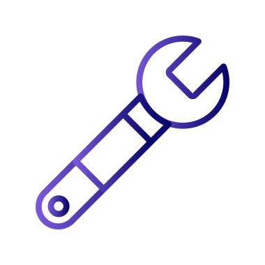 Wrench 'i onar, vektör simgesi basit illüstrasyon 