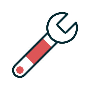 Wrench 'i onar, vektör simgesi basit illüstrasyon 